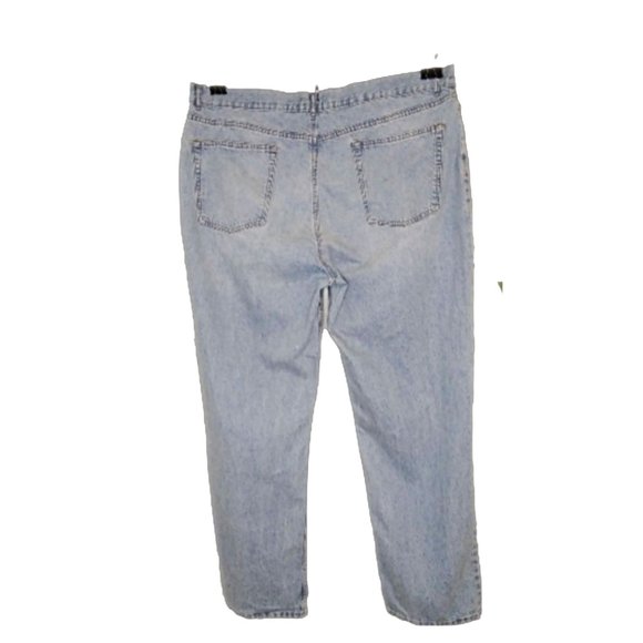 ASOS DESIGN CURVE 5 Pocket Button Fly Straight Leg Light Wash Jean Size 18/32 - Picture 2 of 8